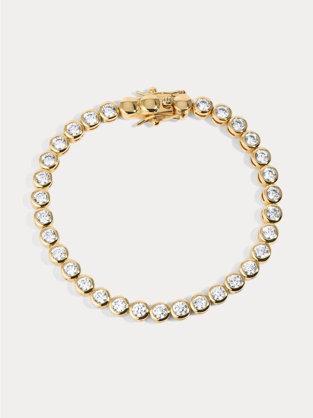 Gold Crystal Tennis Bracelet - Elegant Women's Bracelet